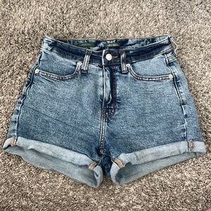 high rise jean shorts